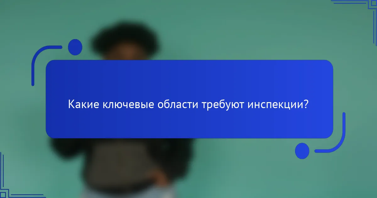 Какие ключевые области требуют инспекции?